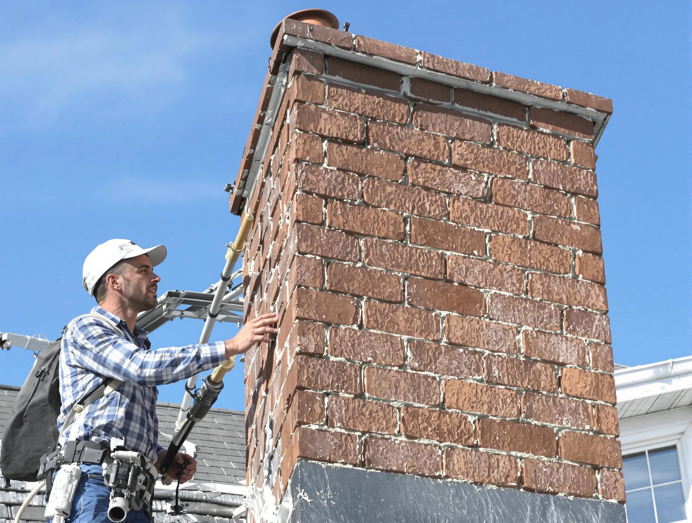 Brickwork for a chimney rebuild by Castle Rock Chimney Sweep in Castle Rock, CO