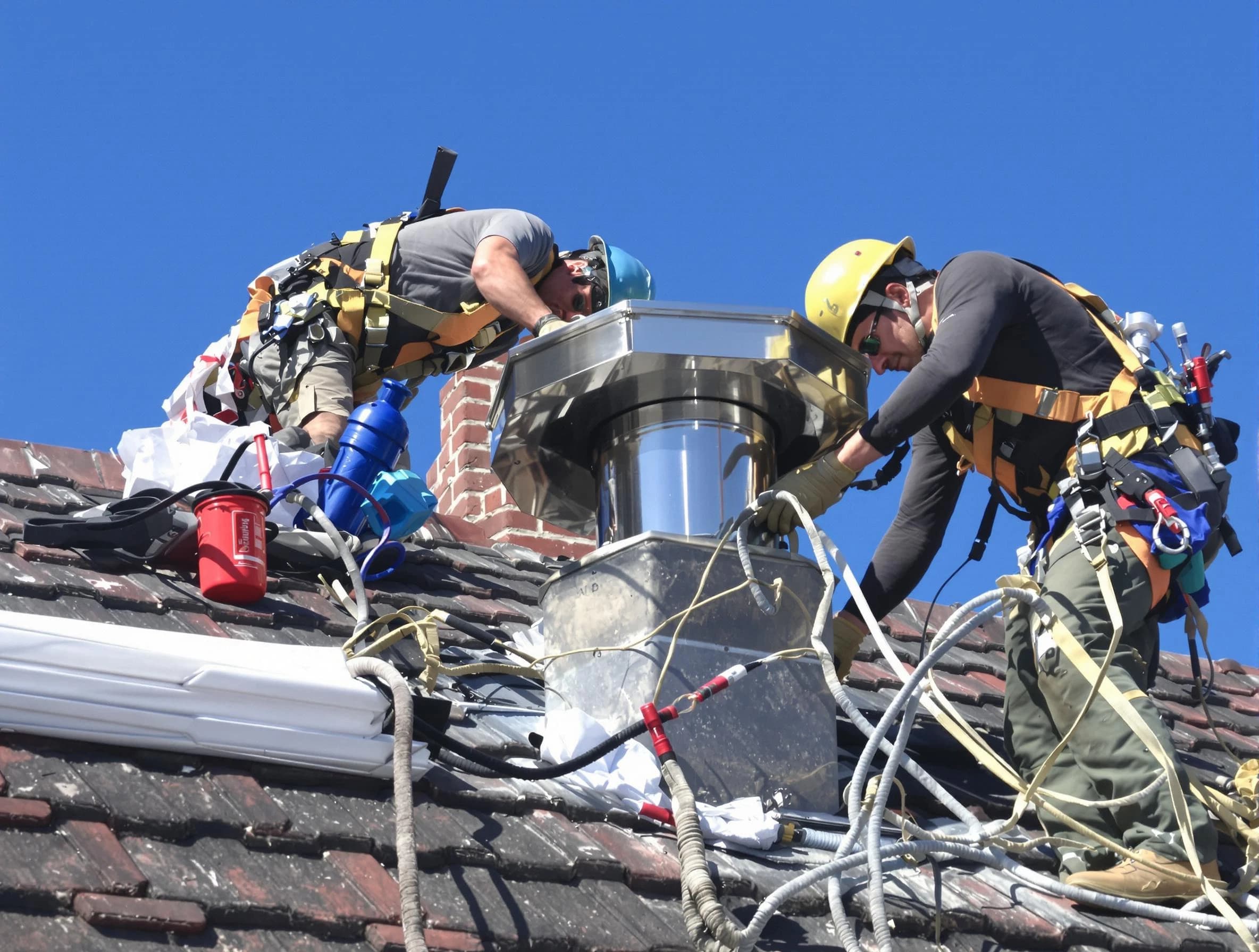 Protective chimney cap installed by Castle Rock Chimney Sweep in Castle Rock, CO