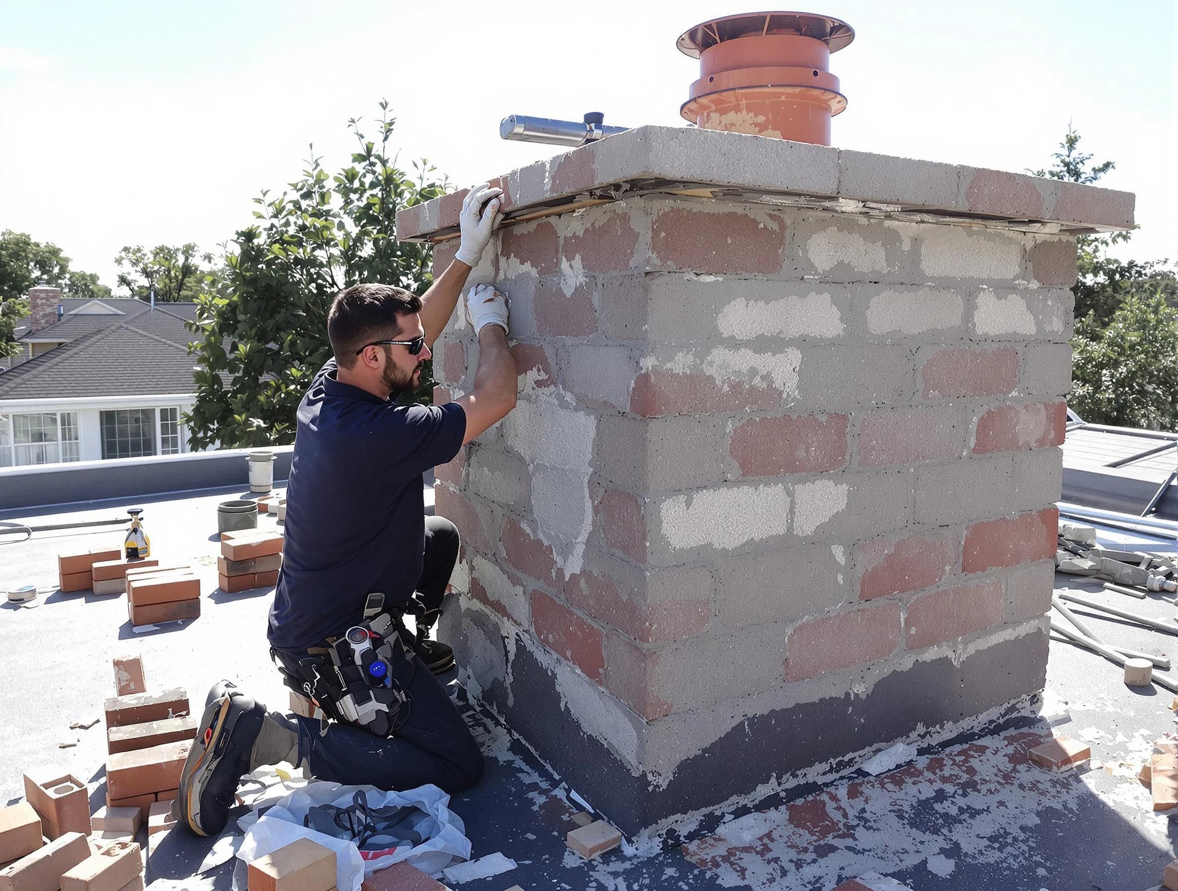 Advanced chimney repair process by Castle Rock Chimney Sweep in Castle Rock, CO