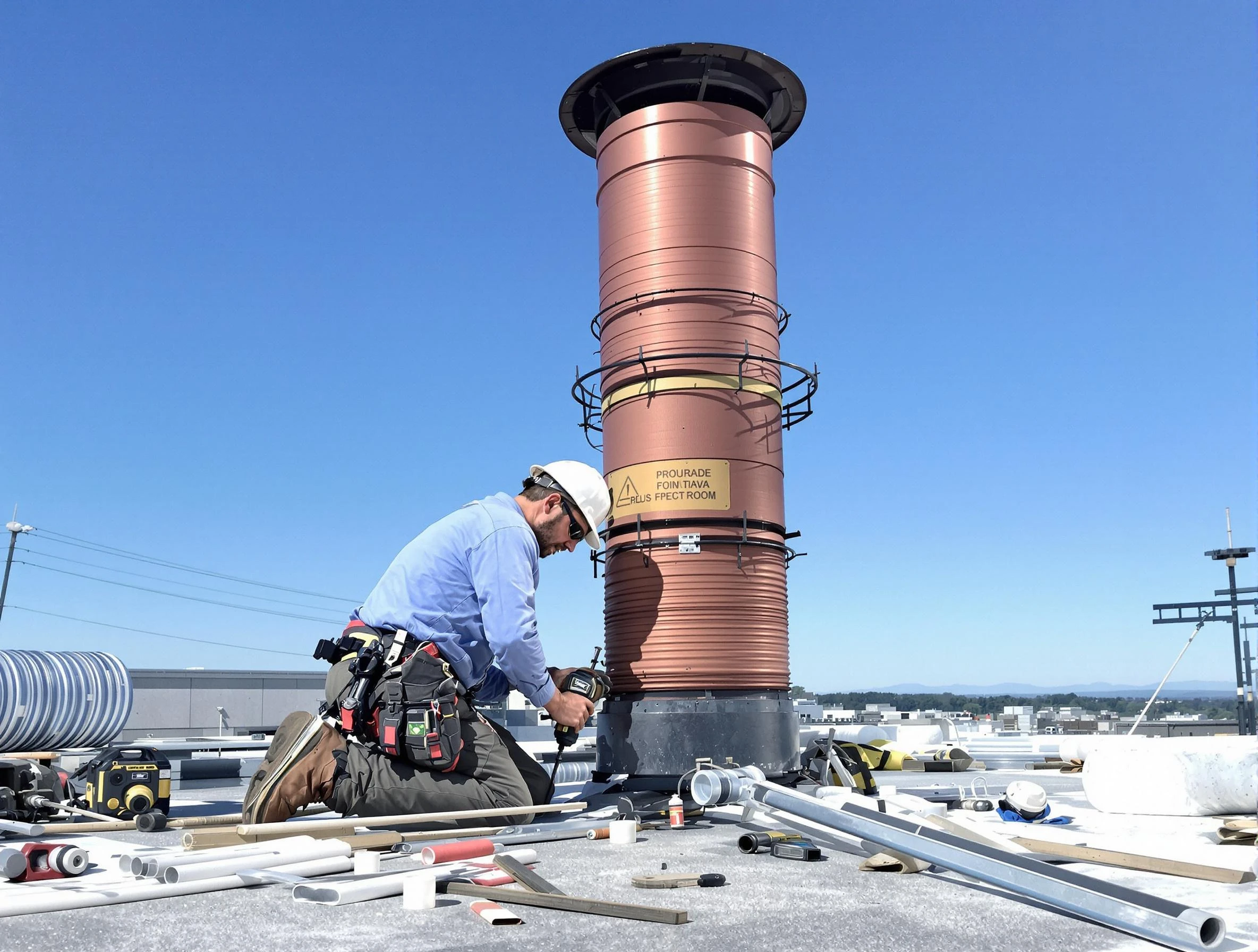 Installed chimney liner by Castle Rock Chimney Sweep in Castle Rock, CO